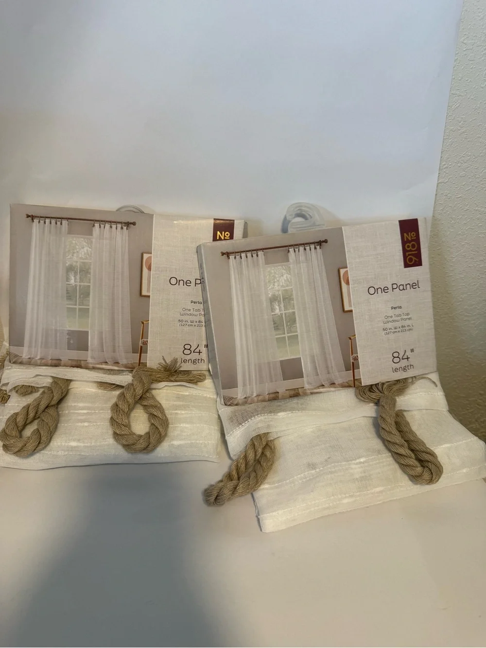 One Panel Sheer Curtain Panel - White by
